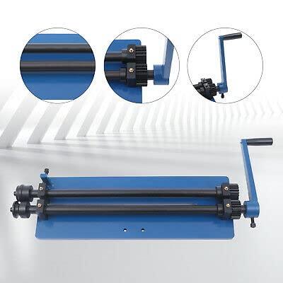 Machine à cintrer ronde 460 mm - Plieuse manuelle - Cintreuse de tubes de 18" - Avec 2 rouleaux et rouleau à nervures manuelles - Appareil de pliage à rouleaux - Cintreuse à tôle