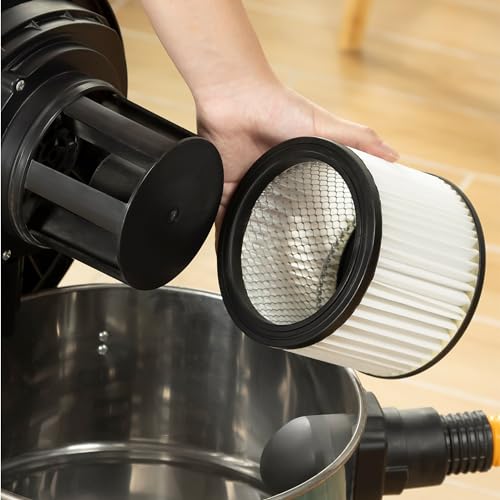 Navaris Filtro para Aspirador de Ceniza 20 L - Filtro de Recambio HEPA Universal para aspiradora de Cenizas de Ø Interno 12-12,8 cm - Recambio Lavable
