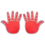Lerpwige 2 Stück Begeisterte Schaumstoff Handpaare Doppelseitige Cheer Requisiten Für Baseball Und Gemeindeversammlungen Schaumstoff Handhandschuhe