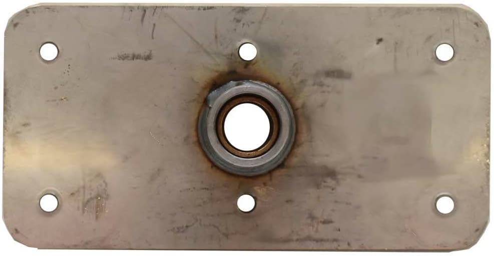 Attwood Swivl-Eze 6483 Lock'N-Pin Stainless Steel Base Plate, Bronze Bushing - 4" x 8", Non-Thraded Bushing
