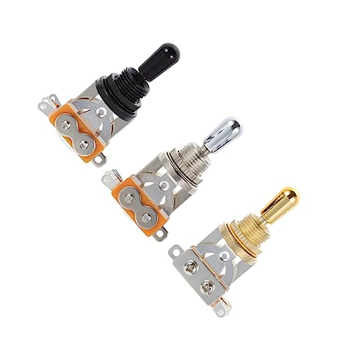 YARNOW 3個 エレキギター用ポジションピックアップセレクター メタルトグルスイッチ ハムバッカーピックアップ対応 持ち運び便利で交換用