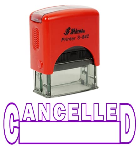 CANCELLED Self Inking Rubber Stamp Custom Shiny Office Stationary Stamp