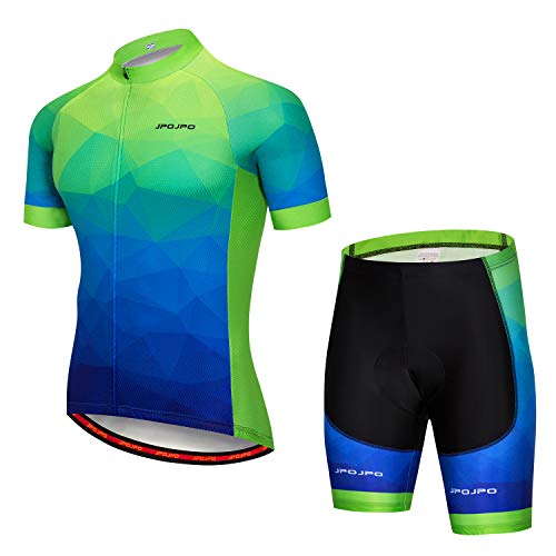 Men's Cycling Jersey,Bicycle Short Sleeve Breathable Cycling Shorts Quick Dry Blue