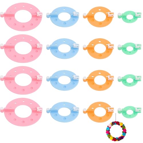 16PCS Pom Pom Maker 4 Sizes Pom Pom Maker Kit Pom Pom Kit