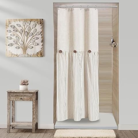 Awellife Farmhouse Shower Curtain Set Cover