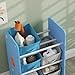 AIYAPLAY Estantería Infantil para Niños de +3 Años Estantería para Juguetes con 6 Cajas de Tela no Tejida Extraíbles Organizador de Juguetes para Dormitorio Guardería 43x30x60 cm Azul Imagen de AIYAPLAY Estantería Infantil para Niños de +3 Años Estantería para Juguetes con 6 Cajas de Tela no Tejida Extraíbles Organizador de Juguetes para Dormitorio Guardería 43x30x60 cm Azul