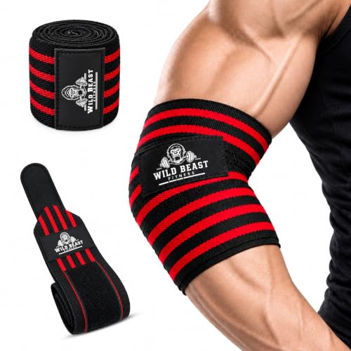 Elbow Wraps for Weightlifting, 41" Adjustable Strap for Gym Powerlifting
