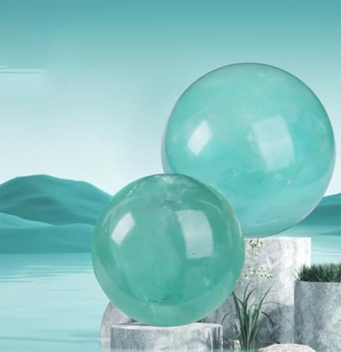 Esfera de fluorita verde de 9-10cm para decoración de mesa 7