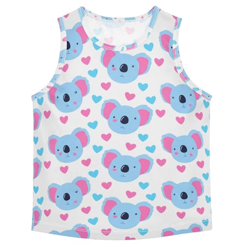 J JOYSAY Koala Heart Boys Tank Top Sleeveless Muscle Shirts Quick Dry Kids T-Shirts 3-15T