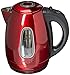 Ovente Portable Electric Hot Water Kettle 1.7 Liter Stainless Steel 1100 Watt Power Fast Heating Element Countertop Tea Maker Boiler Heater with Automatic Shut-Off & Boil Dry Protection Red KS960R