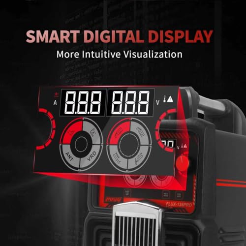135A 110V MIG Welder,Flux Core Welder with Flux MIG/Lift TIG/Stick 3-in-1 IGBT Inverter LED Digital Display Welder with Thermal Protection,Hot Start,Adjustable Arc Force,VRD,and Anti-Stick