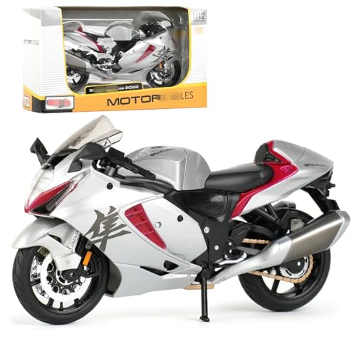 HTLNUZD 2022 1/12 Racing Motorcycles Alloy Model for Suzuki-Hayabusa Static DieCast Collectible Vehicles