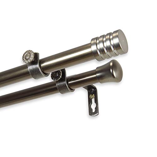 Lee Double Curtain Rod 28-48 inch - Antique Brass