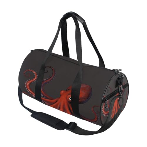 Bolsa de deporte de criaturas marinas: tu aliada ligera con bolsillo interior para el gimnasio