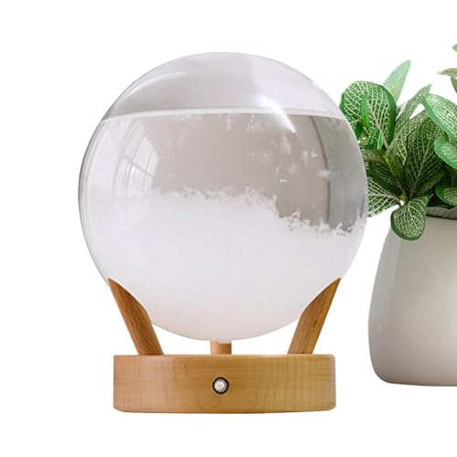 Prévisions météo Crystal - Storm Glass Weather Forecaster - Bouteille en verre pour prévisions météorologiques - Décoration d'intérieur - Globe météo pour , prévisions baromètres pour salon