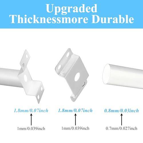 UNDADE Light Pole Mount, Solar Lighting Mounting Bracket Extension Pole Kit, Wall Mounted Arm for Street Light, Barn Lamp, Post Tree（2 Pack White） - Thumbnail 4
