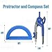 Mr. Pen- Compass and Protractor Set, Math Compass for Geometry and Drawing