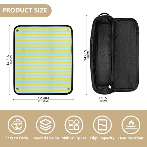 Bolsa de viaje para herramientas de cabello con base resistente al calor miniatura 4