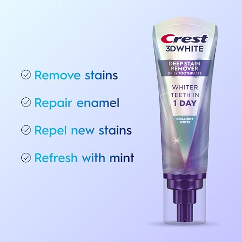 Crest 3DWhite Brilliance Deep Stain Remover Brilliant White Toothpaste - 3.1oz/2pk - Image 3