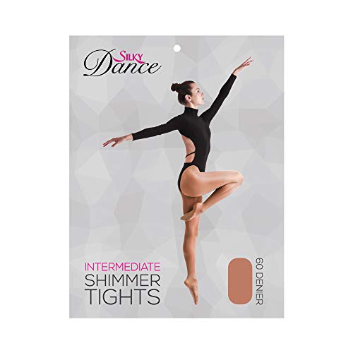 Silky Big Girls'Footed Shimmer Tights 7-9 Years Toast2