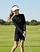Girl Athletic Jackets Half Zip Long Sleeve Sun Protection Shirt for Workout Outdoor Hiking, 12-13Y, Black