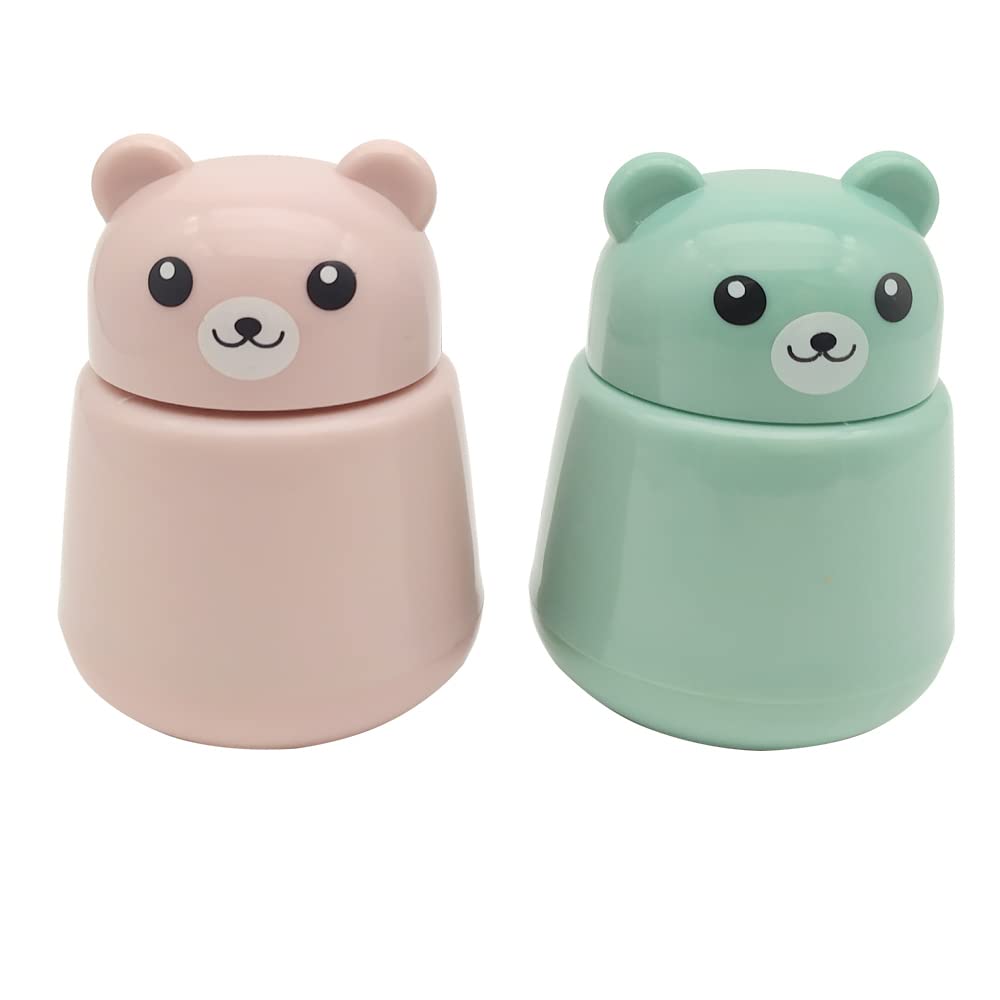 CoaGu 2-Pack Bear Pill Crushers - BPA-Free Dual Grinders, FDA-Compliant Fine Powder, Nursing Home & Travel Essentials