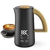 Milk Frother Electric 5 in 1-500ml Large Capacity, 4-Temp Settings, Hot/Cold Foam Maker with Cooling Function, 500W Fast Heating for Latte, Cappuccino, Hot Chocolate