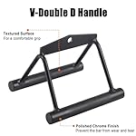 SERTT Workout Cable Machine Attachment for Home Gym, LAT Pulldown Attachments, Cable Accessories for Weight Training, Straight Pull Down Bar, Tricep Rope, Double D Row Handle, V-Shaped Bar - Image 4