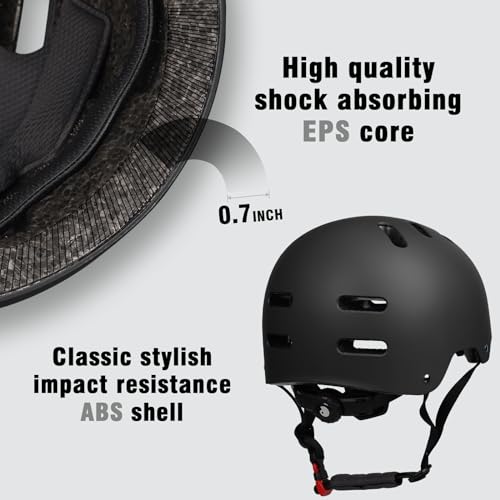 Skateboard Bike Helmet for Adults Women Men Youth Kids