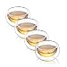 CnGlass Tea Cups Set of 4（5.1oz 150ML）Double-Wall Insulated Cup without Handle，Green Tea，Coffee,Clear Glass Cup