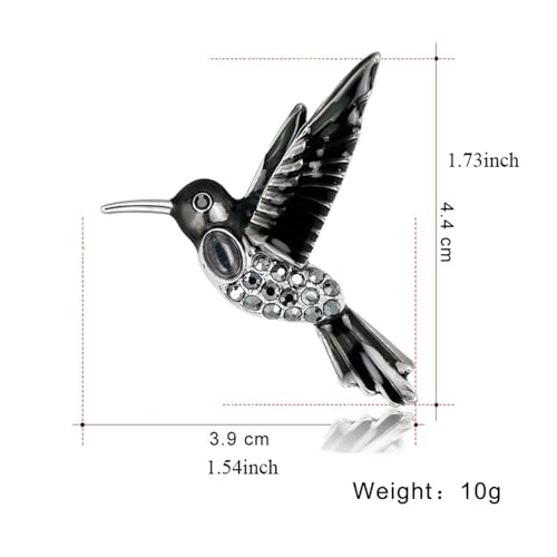 Image of coadipress Colorful Birds Brooch Pins Crystal Rhinestone Branch Bird Brooch Cute Enamel Animal Magpie Hummingbird Pin Fashion Jewelry Accessories Gifts