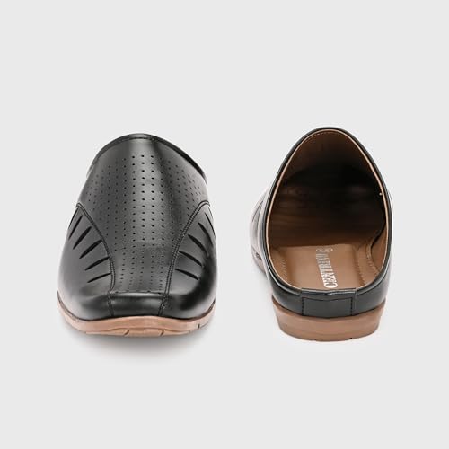 Image of Centrino Men's Casual Slip-On Sandals |Comfortable Back-Open Relaxed Fit Mule|Slip-On Half Shoe with Cushioned Insole for Office,Casual,Home,Outdoor,Driving,Summer Everyday Comfort(8107)