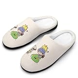 [ミヨハル] スリッパ レディース コットンスリッパ ドラゴンクエストシリーズ スライム ルームシューズ 室内履き 冬用 滑り止め 洗える 防寒 来客用 11-12（42-43）