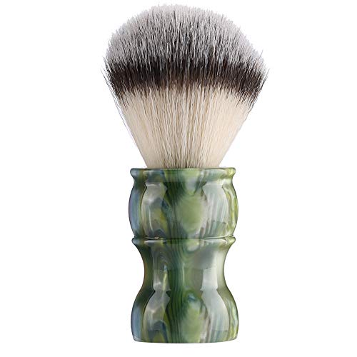YUMILI-brocha de afeitar para Barba Manual profesional, pelo de nailon, cepillo para bigote (Verde)