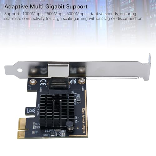 EBTOOLS 5G PCIe Tarjeta de Red, Adaptador Ethernet Gigabit con Chipset RTL8126 para PC de Escritorio, Bracket de Perfil Bajo, Velocidad Adaptativa 2.5G 5Gbps, Compatible con Windows 7, 8, 10, 11 miniatura 7