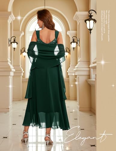 Image of BeryLove Summer Formal Wedding Guest Prom Dresses Sequin Cocktail Evening Lace Elegant Mother of The Bride Dress