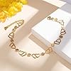 YeGieonr Gold Fussketten für Damen, 18K Vergoldet Edelstahl Herz Wasserfest Fußkettchen, Sommer Schmuck Geschenk für Frauen Teenager Mädchen #3
