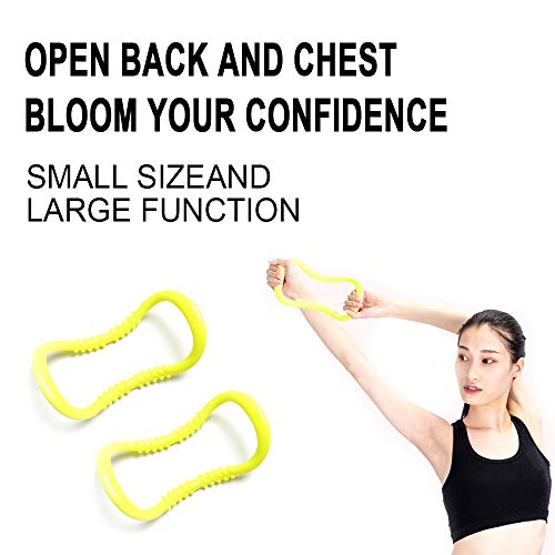 Ajcoflt 2 pcs Yoga Círculo Resistência Ao Estiramento Anel Pilates Fascia Massagem para Relaxamento