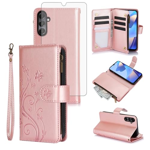 Samsung Galaxy A26 5G coque avec verre trempé et étui portefeuille antichoc