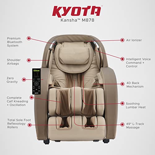 Kyota Kansha M878 4D Massage Chair (Gold/Tan) #TOP1