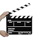 Flexzion Acrylic Plastic Clapboard Director's Clapper Board Dry Erase Cut Action Scene Slateboard for Hollywood Camera Film Studio Home Movie Video 10x12 with Black/White Sticks