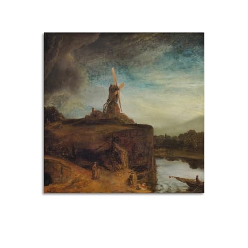 Décoration murale suspendue poster The Mill Rembrandt Van Rijn 70cm