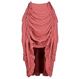 🍓Femme Jupe Renaissance Vintage Rétro Jupe Médiévale Taille Elastique Plissee Tutu Tulle Jupe à Volants Pirate Victorienne