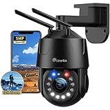 【3K・30倍光学ズーム 】Ctronics 防犯カメラ 屋外 5MP 夜間150m ナイトカラー50m 5GHz/2.4GHz Wi-Fi 自動追尾 パトロール 32プリセット アラームライト威嚇機能 PC/スマホ対応 4画面同時表示 警報音カスタマイズ FTP/NAS/NVR/ONVIF 128GB Mirco SD/クラウド 無線LAN/有線LAN（付属） IP66 ガッシリ金属製