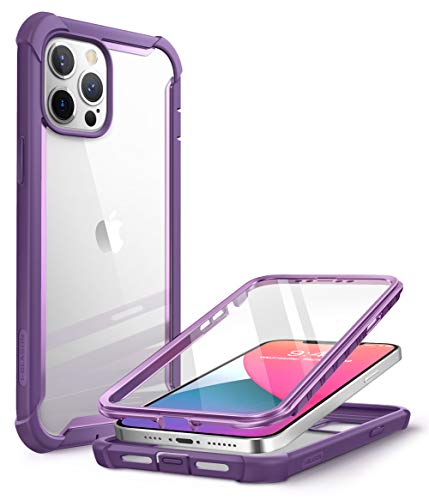 Protection intégrale iPhone 12 Pro Max bumper antichoc housse transparente violette