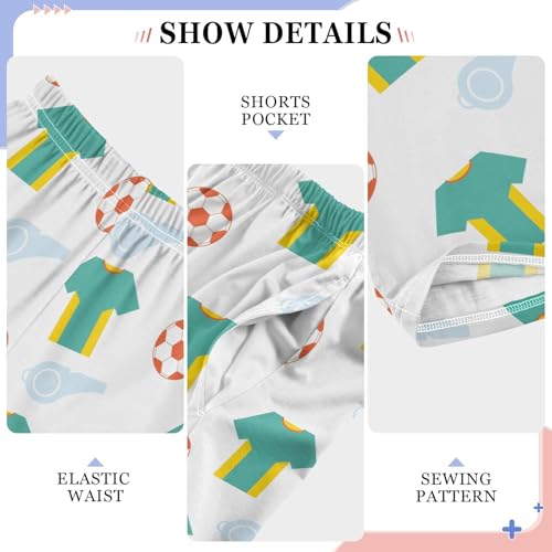 Boys' Pants Soccerballs and Green Clothing Long Bottoms Jogger Pants Elastic Waist Trousers with Pockets S-XL4