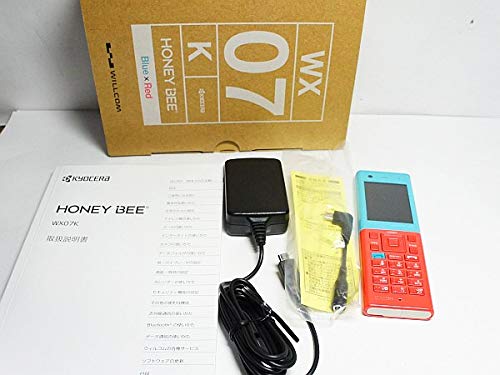 Amazon | 京セラ HONEY BEE 5 WX07K 青＆赤 Blue x Red 防水