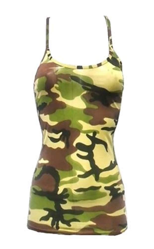 FAIRY BOUTIQUE Workout Running Tank Tops for Womens Racerback Yoga Vest Tops Exercise Gym Shirts Camouflage UK 8