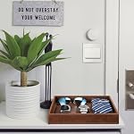 SITHON Valet Tray Desk Organizer, PU Leather Catchall Bedside Vanity Tray Nightstand Caddy Coin Box Key Jewelry Storage Organizer, Valentine's Day Gift, Brown - Image 2