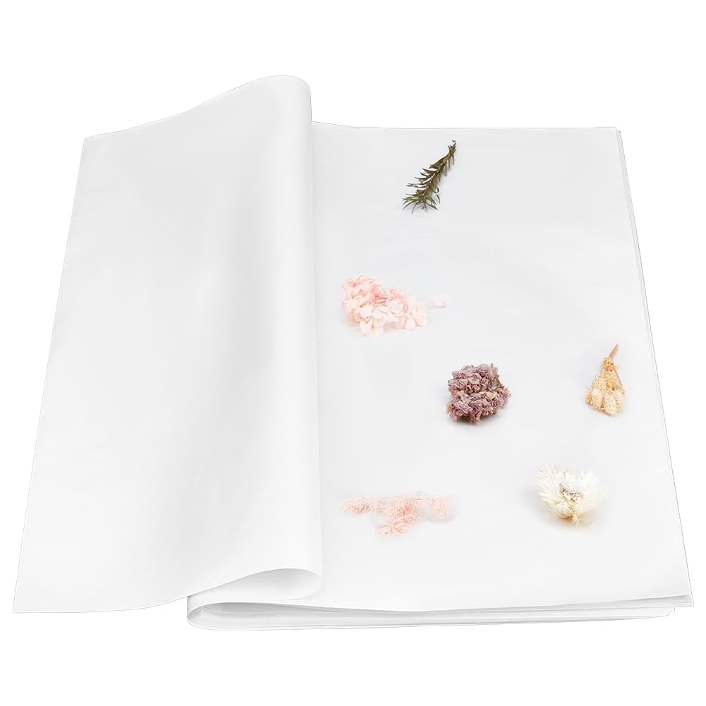 BENECREAT 100 Stück Blumenpresspapier Löschpapier Für Herbarium Bastelarbeiten, 42x60cm Löschpapier Für Herbarium Und Blumenpresse